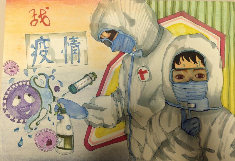“疫情當前，孩子們有‘畫’說”作品展播（三十五）