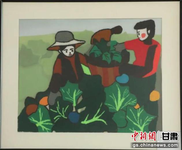 皋蘭縣高原夏菜項目幫助當?shù)貗D女增收致富。刺繡 黃淑娟 繡稿 趙海科