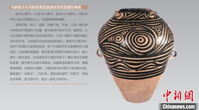 圖為“彩陶王”展板?！∨R夏州融媒體供圖