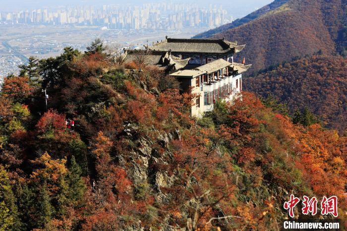 深秋，位于蘭州市榆中縣的興隆山，漫山遍野成五彩顏色。張?zhí)鞂?攝