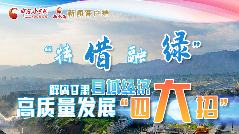圖解|“特、借、融、綠”解碼甘肅縣域經(jīng)濟(jì)高質(zhì)量發(fā)展“四大招”